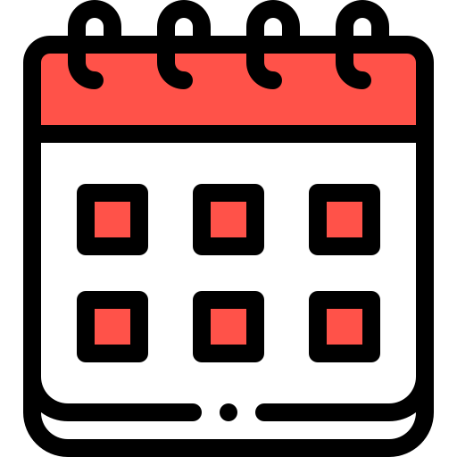 calendario Detailed Rounded Lineal color icono