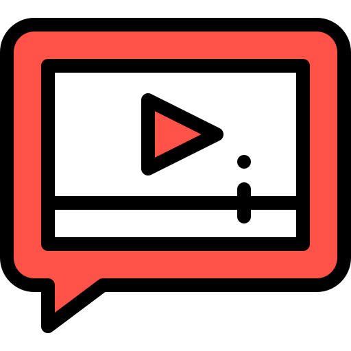 videoplayer Detailed Rounded Lineal color icon