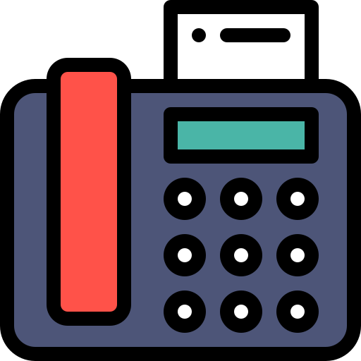 fax Detailed Rounded Lineal color icoon