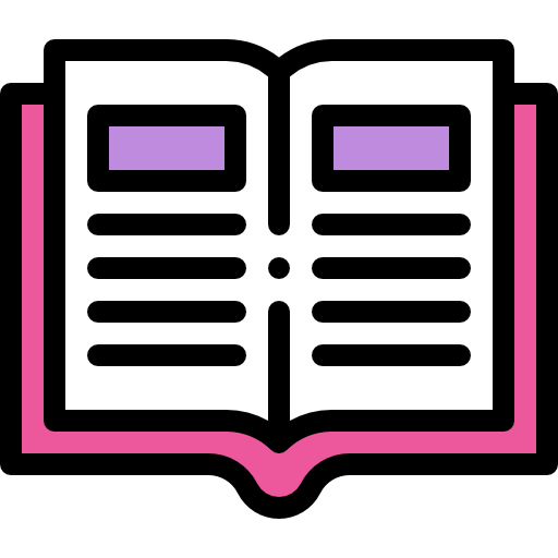 Open book Detailed Rounded Lineal color icon