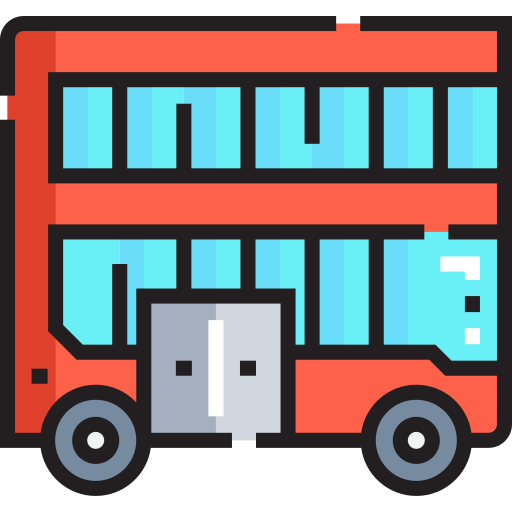 バス Detailed Straight Lineal color icon
