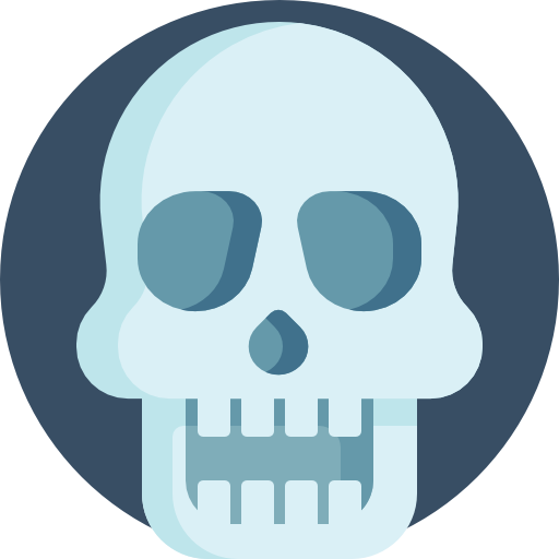 Skull Detailed Flat Circular Flat icon