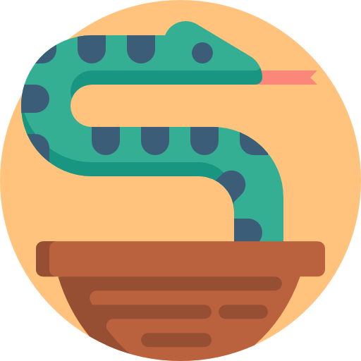Змея Detailed Flat Circular Flat иконка