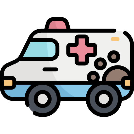 Ambulance Kawaii Lineal color icon