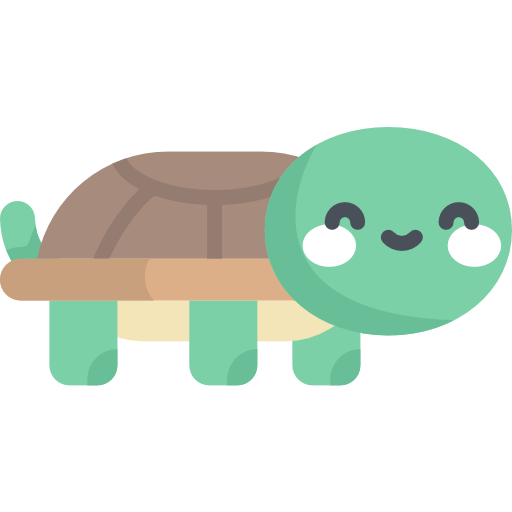 żółw Kawaii Flat ikona