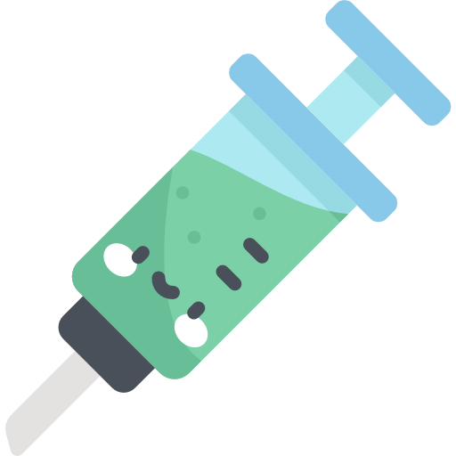 vacuna Kawaii Flat icono