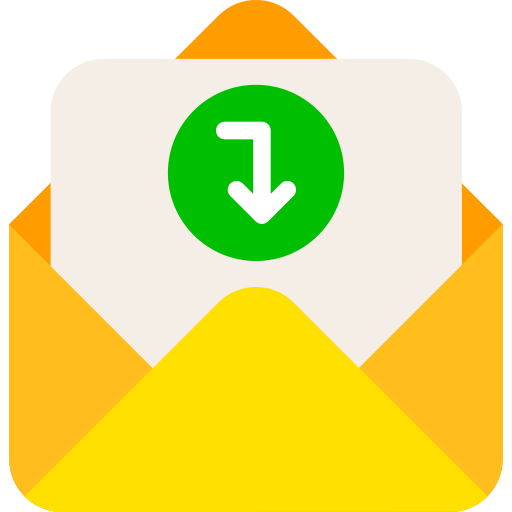 メールを受信する Generic color fill icon