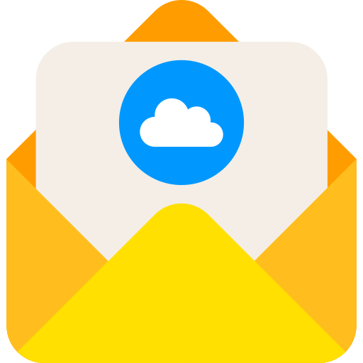 poczta w chmurze Generic color fill ikona
