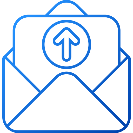 inviare una mail Generic gradient outline icona