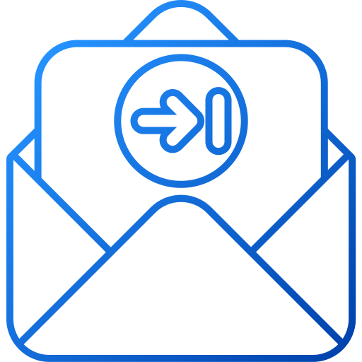 inviare una mail Generic gradient outline icona