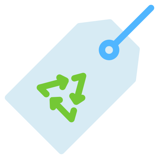 Eco tag Generic color fill icon