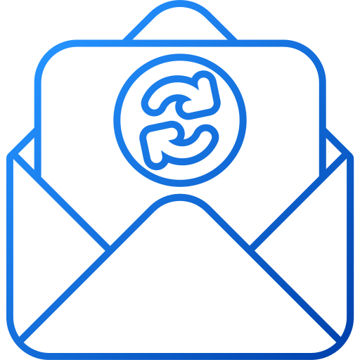 e-mails austauschen Generic gradient outline icon