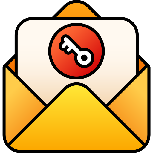correo electrónico confidencial Generic gradient lineal-color icono