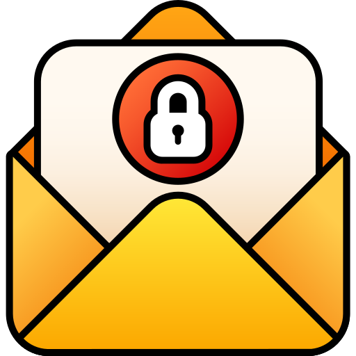 correo electrónico confidencial Generic gradient lineal-color icono