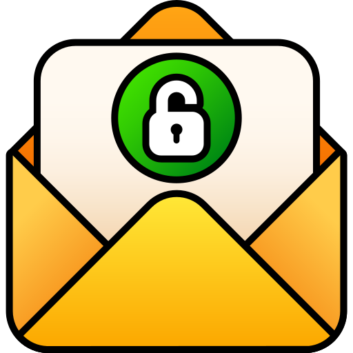 e-mail confidentiel Generic gradient lineal-color Icône