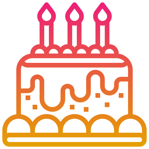 tort urodzinowy Generic gradient outline ikona