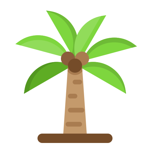 Пальма srip Flat иконка