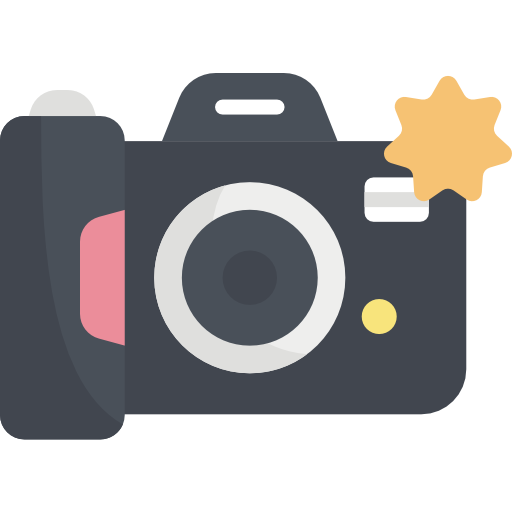 kamera Kawaii Flat ikona