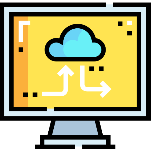 Cloud Detailed Straight Lineal color icon