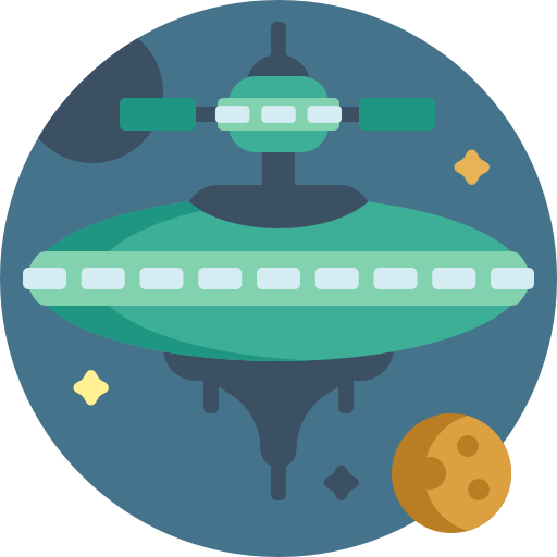 estación espacial Detailed Flat Circular Flat icono