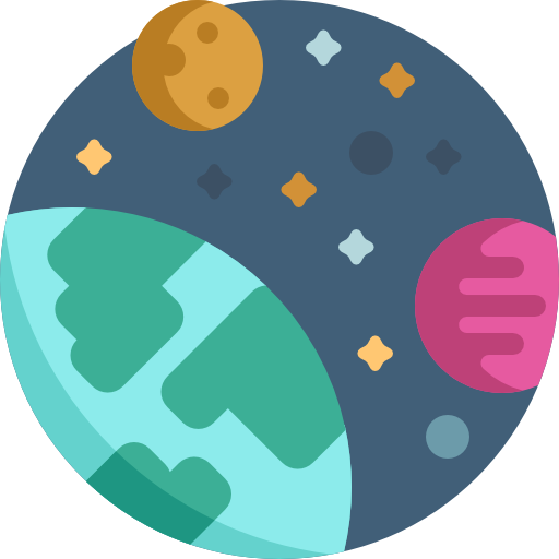 우주 Detailed Flat Circular Flat icon