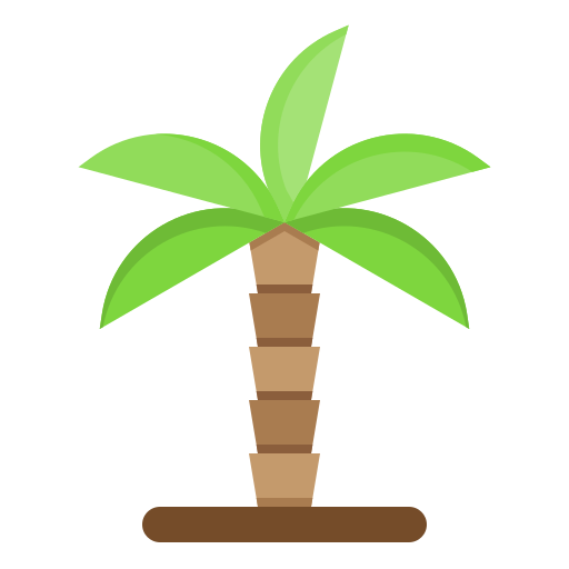 Palm tree srip Flat icon