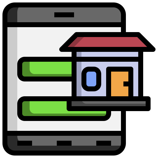 Мобильный магазин Generic color outline иконка