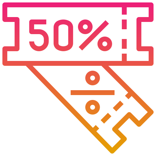 descuentos Generic gradient outline icono