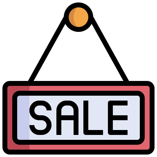 segno di vendita Generic color outline icona