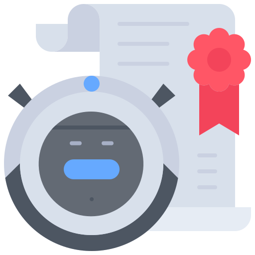 Robot vacuum cleaner Coloring Flat icon
