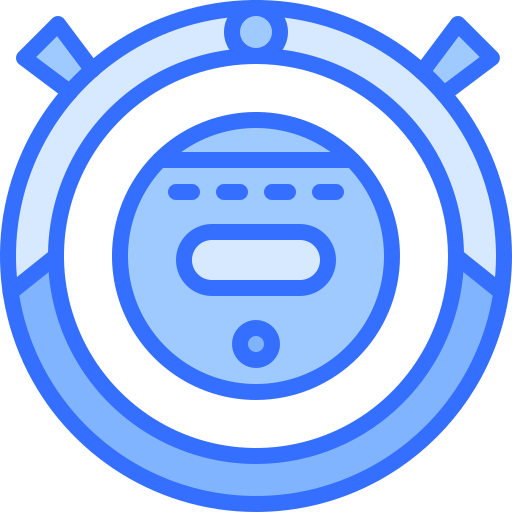 Robot vacuum cleaner Coloring Blue icon