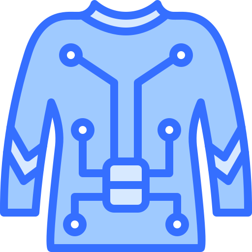 Smart clothing Coloring Blue icon