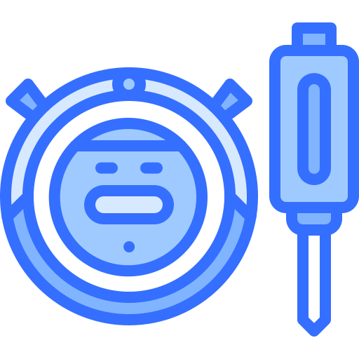 Robot vacuum cleaner Coloring Blue icon