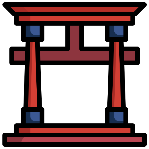 torii-poort Generic color outline icoon