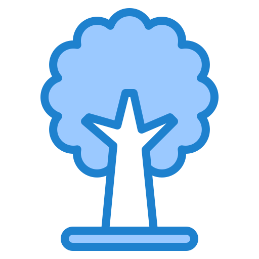 Árvore srip Blue Ícone