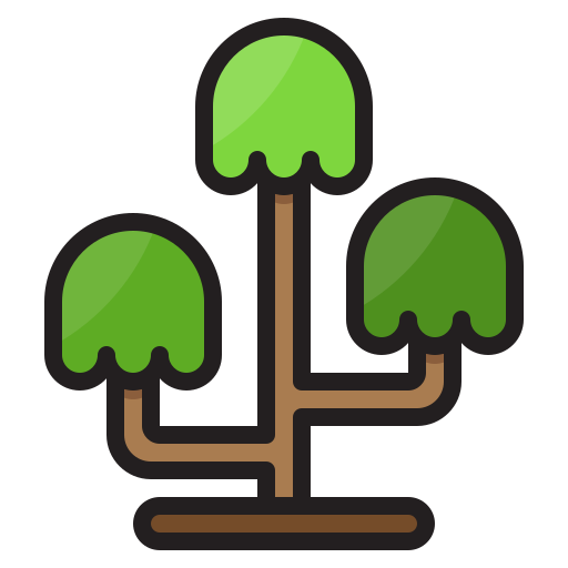 나무 srip Lineal Color icon