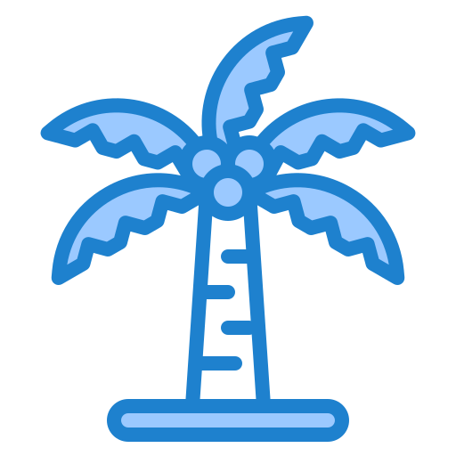 palmeira srip Blue Ícone