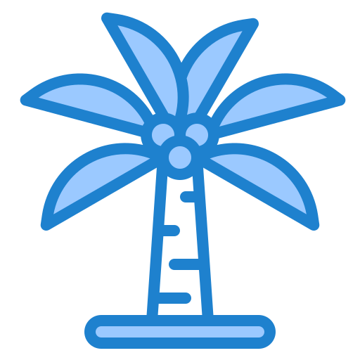 ヤシの木 srip Blue icon