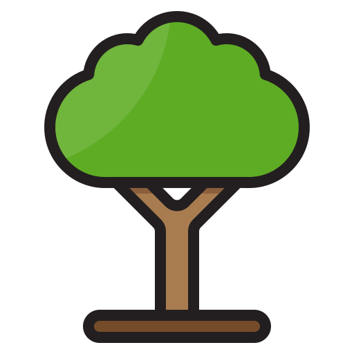 Tree srip Lineal Color icon