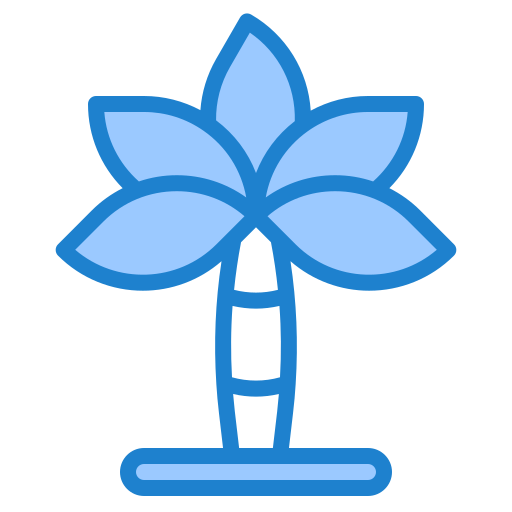 palmboom srip Blue icoon