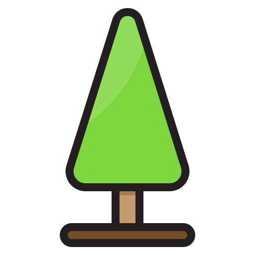 Árbol srip Lineal Color icono