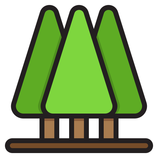 Tree srip Lineal Color icon