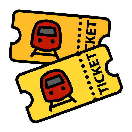 boleto de tren Generic color outline icono