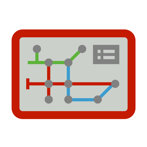 Railway map Generic color fill icon