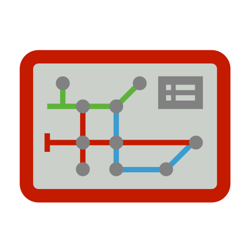 eisenbahnkarte Generic color fill icon