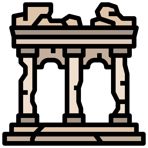 acropoli Generic color outline icona