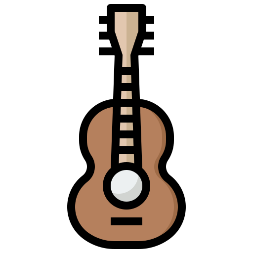 gitaar Generic color outline icoon