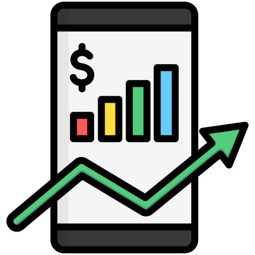 Mobile analytics Generic color lineal-color icon