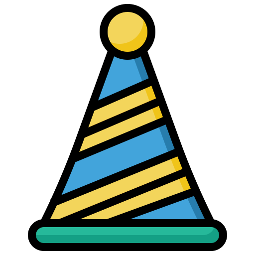 chapeau de fête Generic color outline Icône