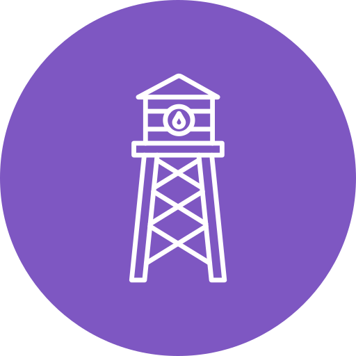 Water tower Generic color fill icon